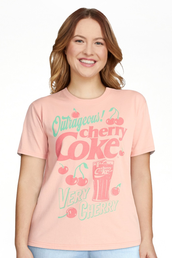 Cherry Coke Women's Graphic Tee with Short Sleeves, Sizes XXS-XXL | Walmart (US)