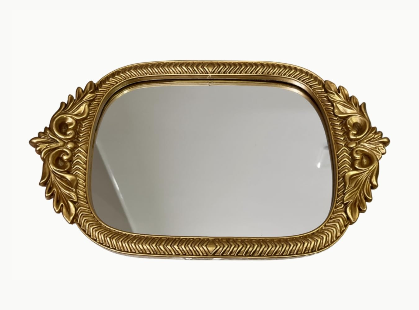 Gold Mirror Tray| 12.5" x 8" | Mirror Trays for Vanity Elegant Guest Card Holder & Versatile Home... | Amazon (US)