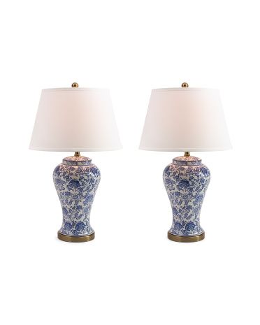 Set Of 2  Blossom Table Lamps | TJ Maxx