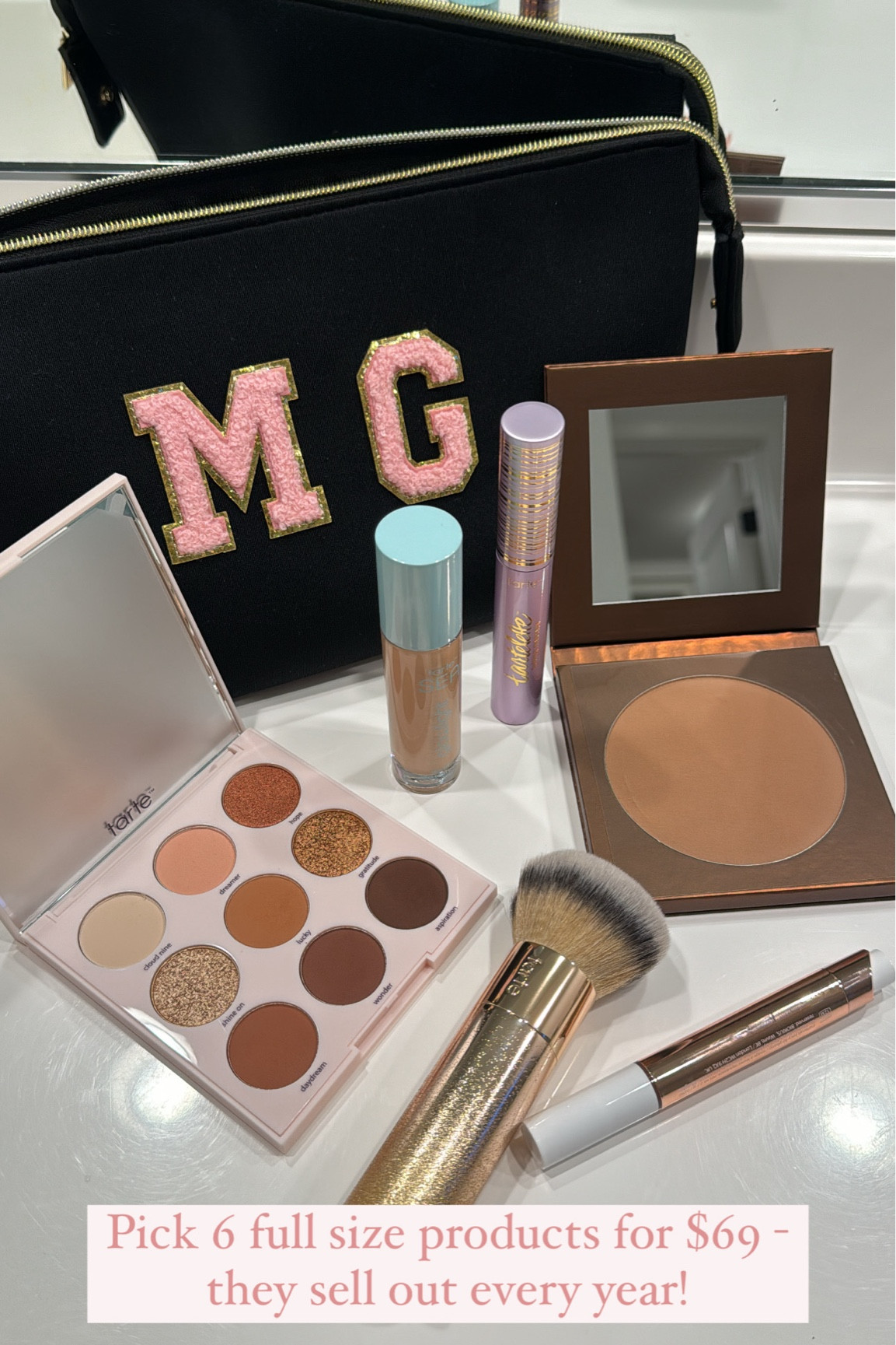 Get 6 tarte full size makeup items and brushes for only $69 today!!!!

#LTKFindsUnder100 #LTKSaleAlert #LTKBeauty