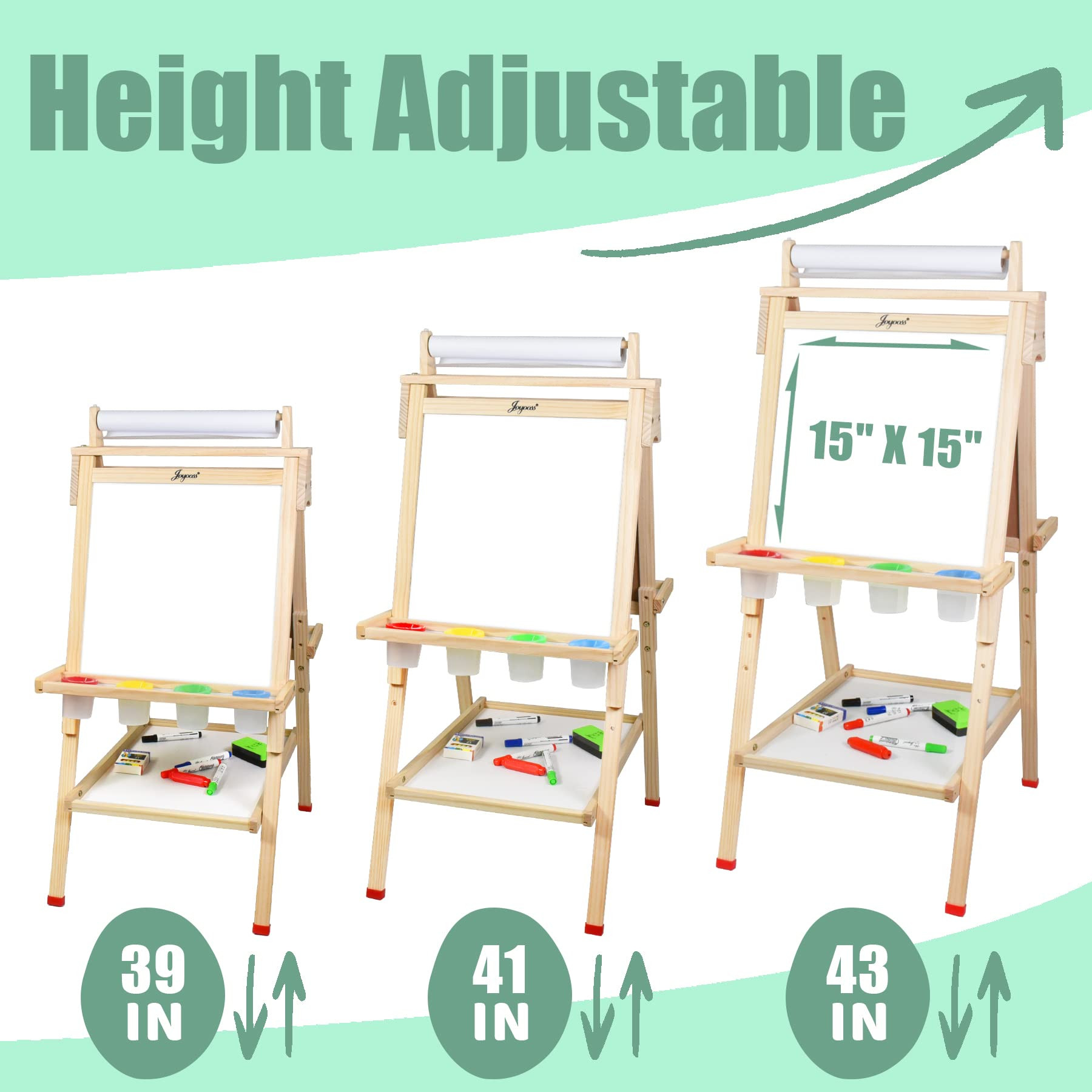 Joyooss Art Easel for Kids with Double-Sided Magnetic, Wooden Standing Kids Easel with Dry Erase ... | Amazon (CA)