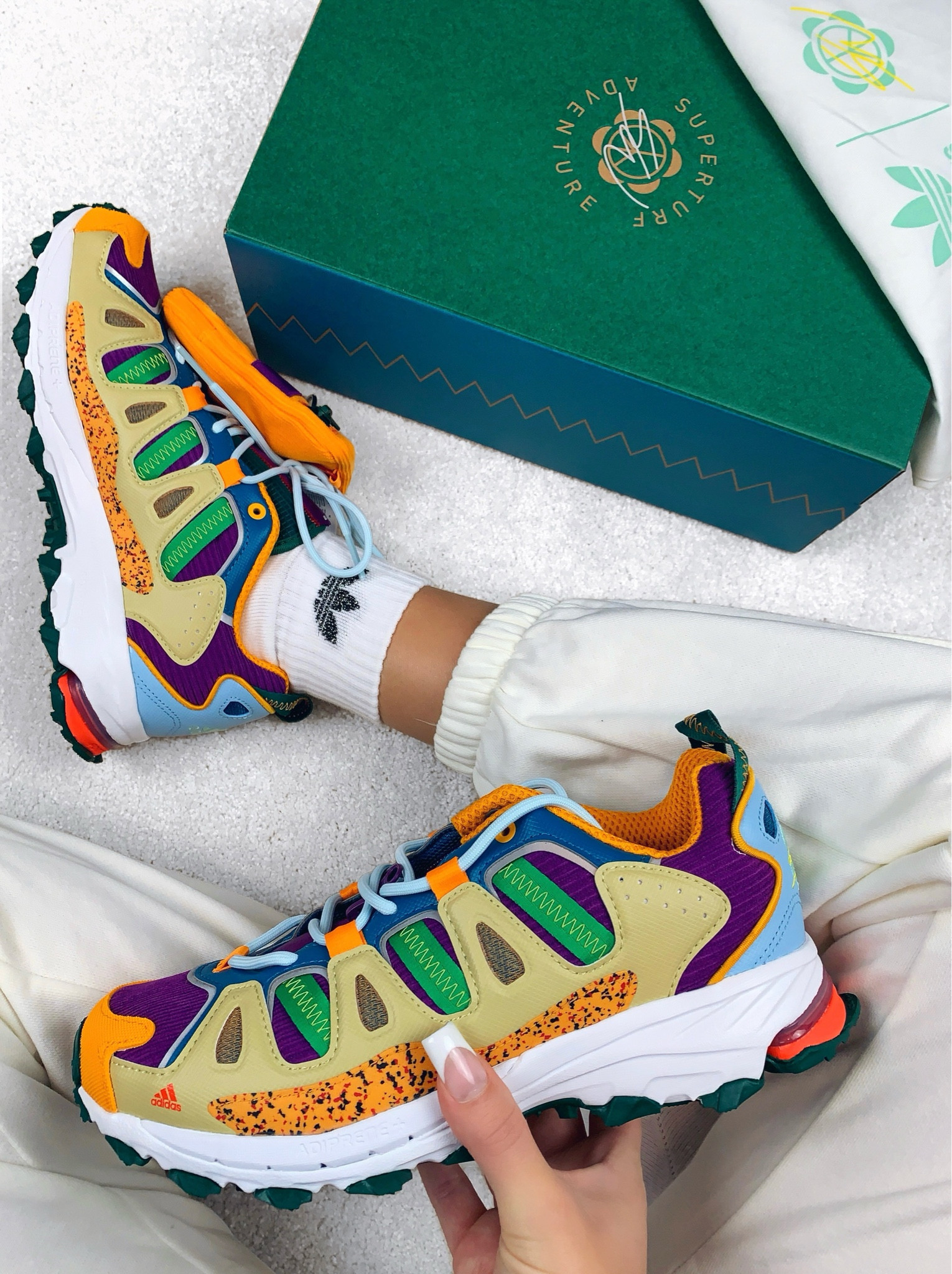 Sean Wotherspoon x Adidas Superturf Adventure 🧡💚🩵 

#LTKshoecrush #LTKsalealert #LTKfindsunder100