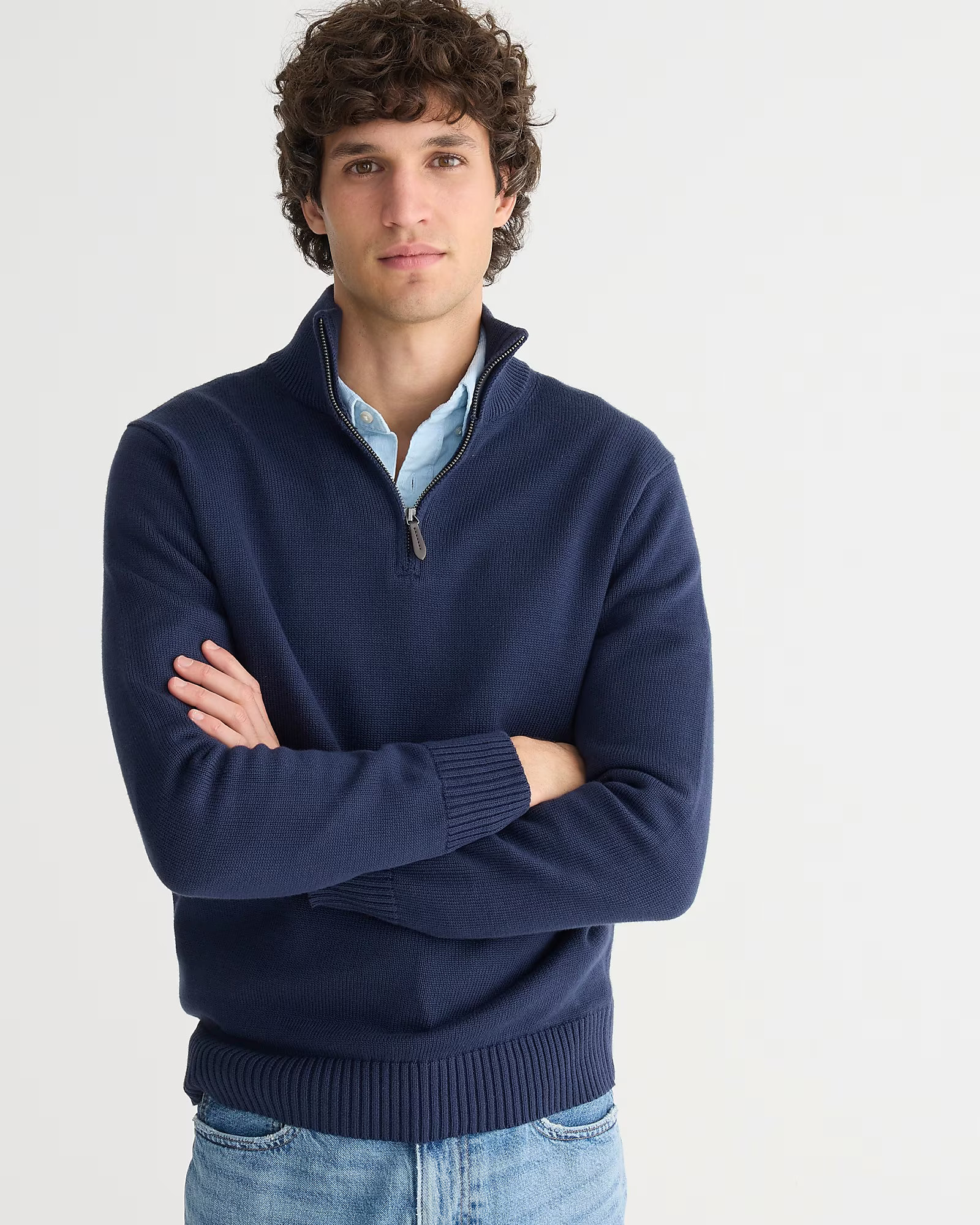 Heritage cotton half-zip sweater | J. Crew US