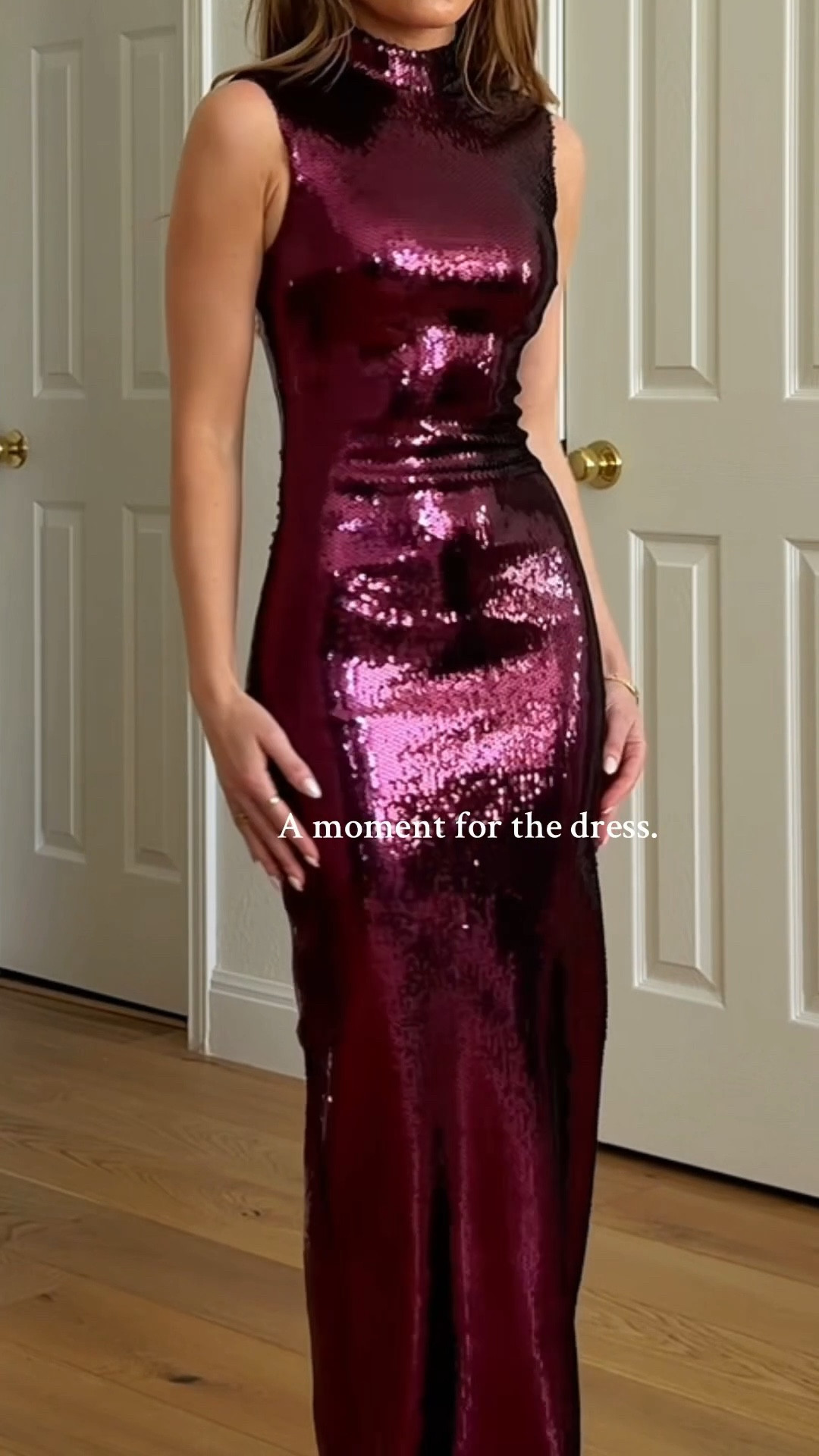 The holiday sequin dress that dreams are made of. I couldn’t even bother to put on shoes I was so floored (no pun intended). Also fully stretchy. No notes. #holidaydresses #meshki 

#LTKHoliday #LTKCyberWeek #LTKWedding