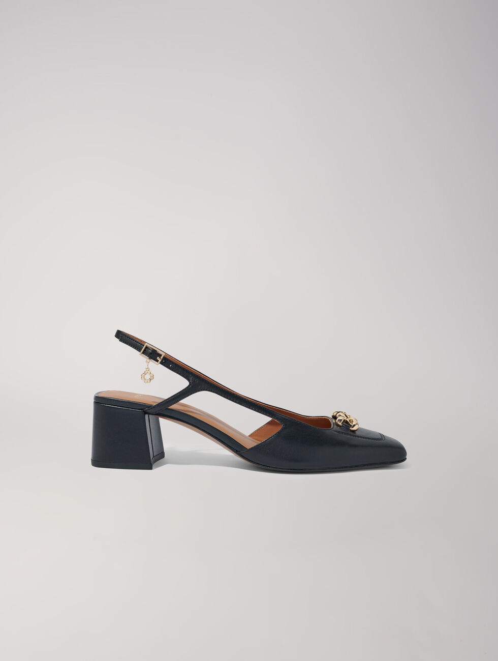 Escarpins à bouts carrés en cuir | Maje EU