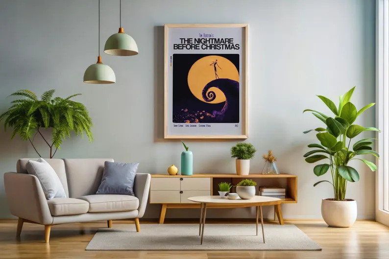 Nightmare Before Christmas Minimalistic Halloween Poster Digital Download | Etsy (US)