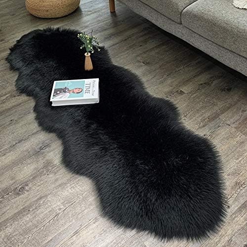 Dikoaina Classic Soft Faux Sheepskin Chair Cover Couch Stool Seat Shaggy Area Rugs for Bedroom So... | Amazon (US)
