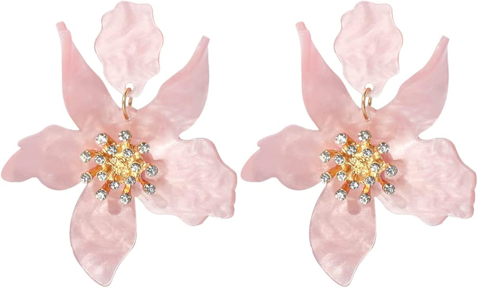 Boho Stud Earrings for Women - Chic Flower Statement Earrings with Gold Flower Bud, Great for Sis... | Amazon (US)