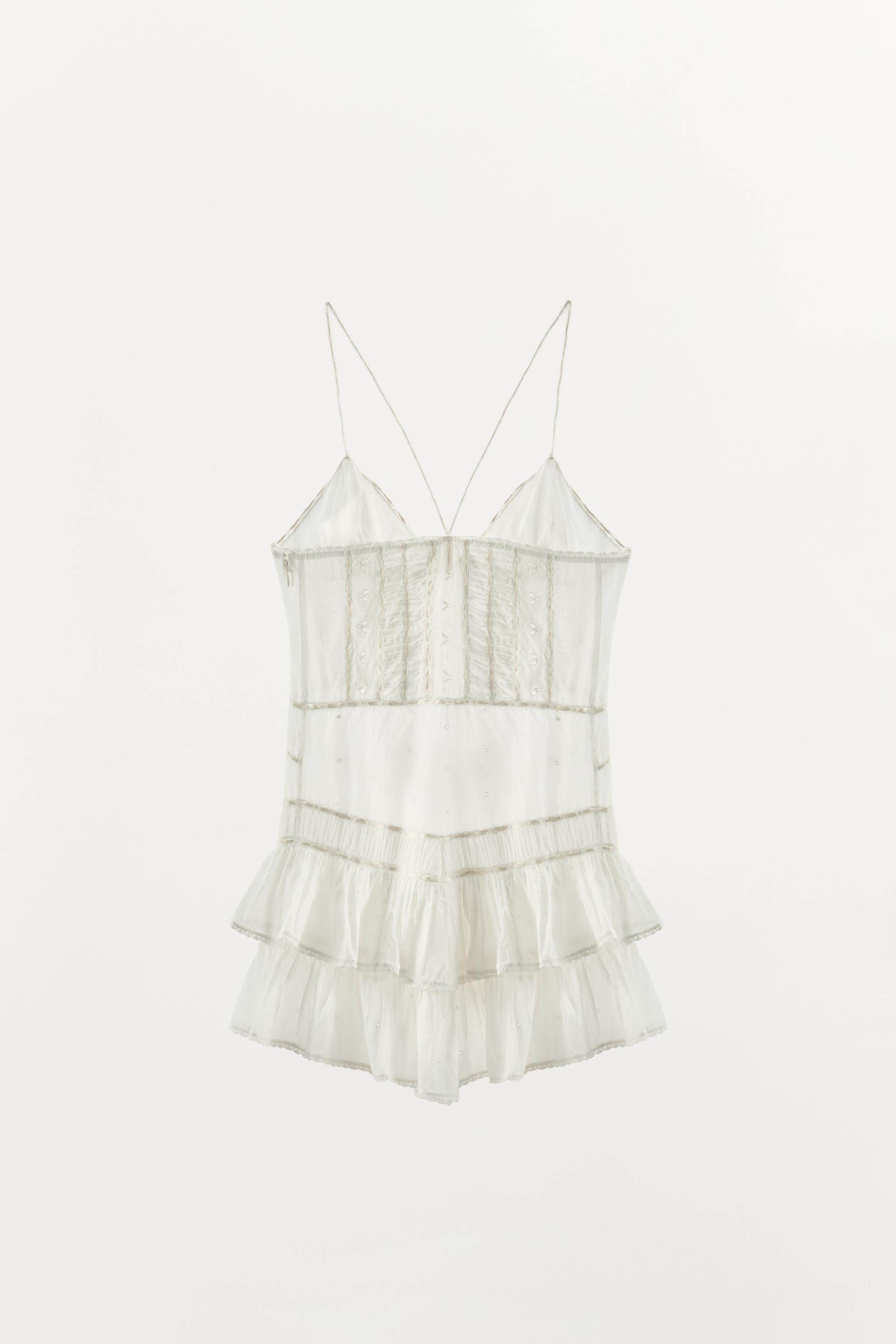 SHORT DRESS WITH TIES AND RUFFLES | Zara UK