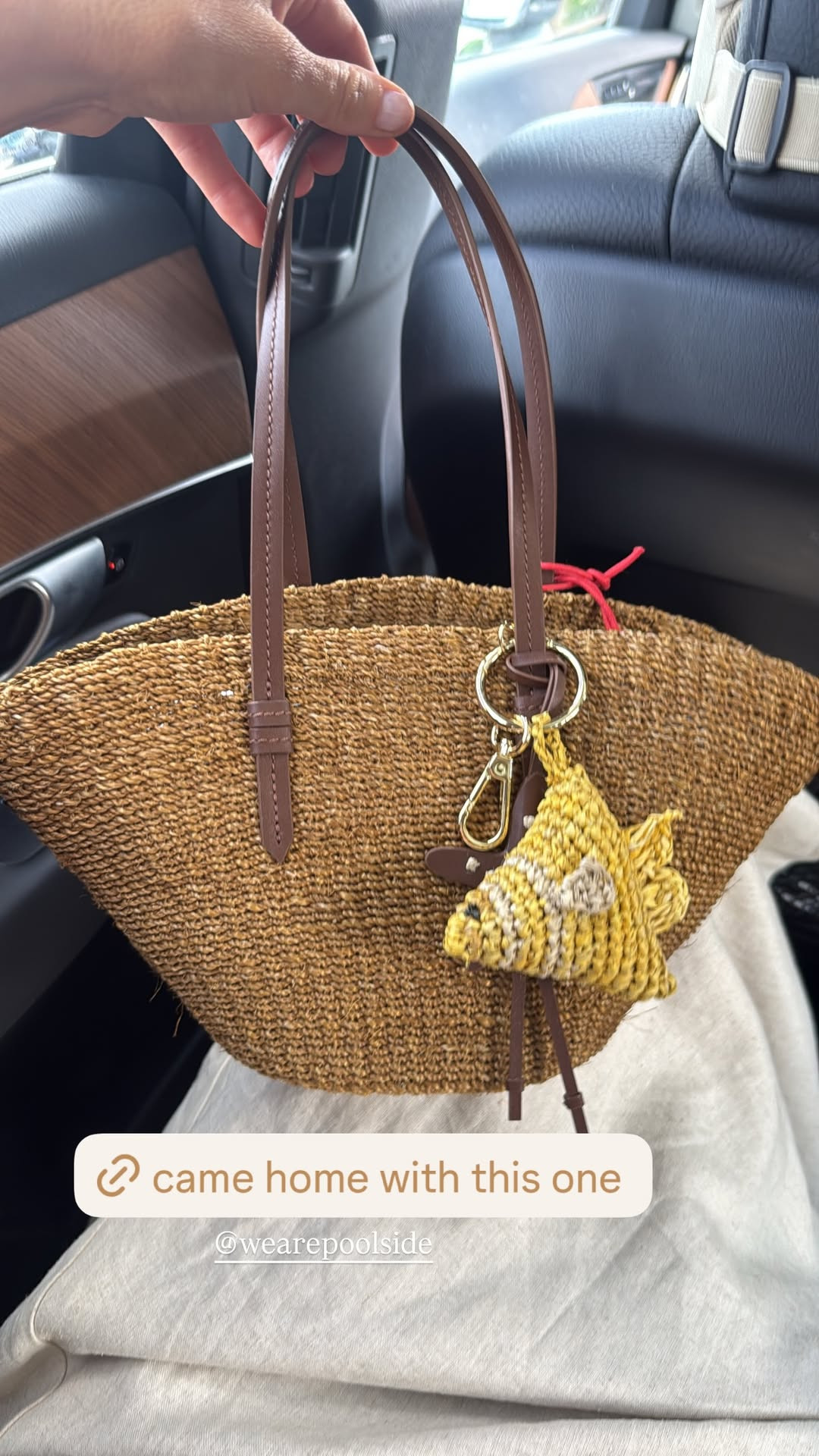 the most adorable bag for summer! love the fish charm too ✨🐠

summer bag
raffia bag
bag charm
summer outfits 

 #LTKootd #LTKSeasonal