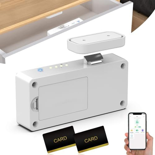 eLinkSmart Smart Cabinet Lock, Hidden No Drill Adhesive Magnetic Baby Proofing Child Proof Drawer... | Amazon (US)
