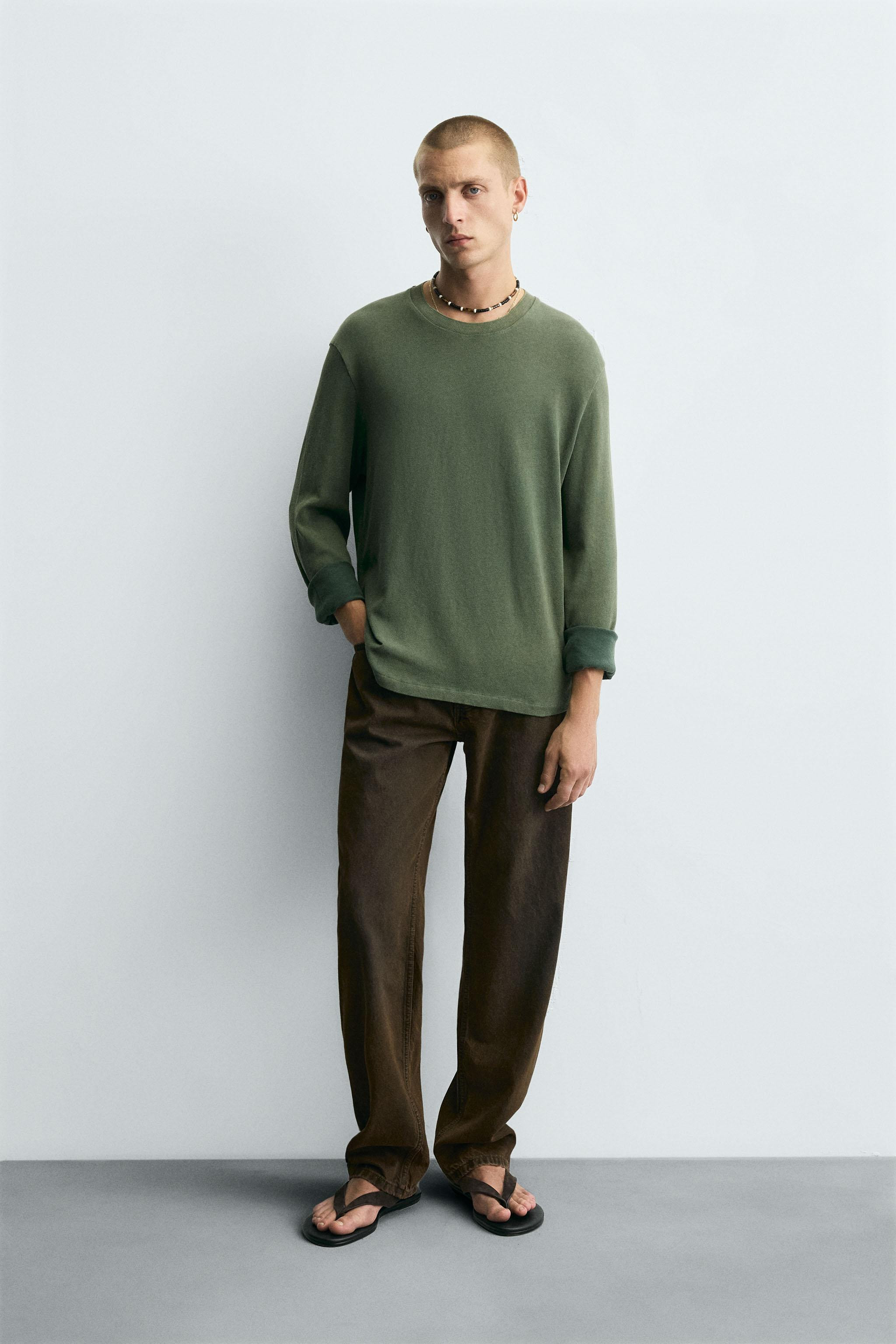 WASHED COTTON SWEATER | Zara US