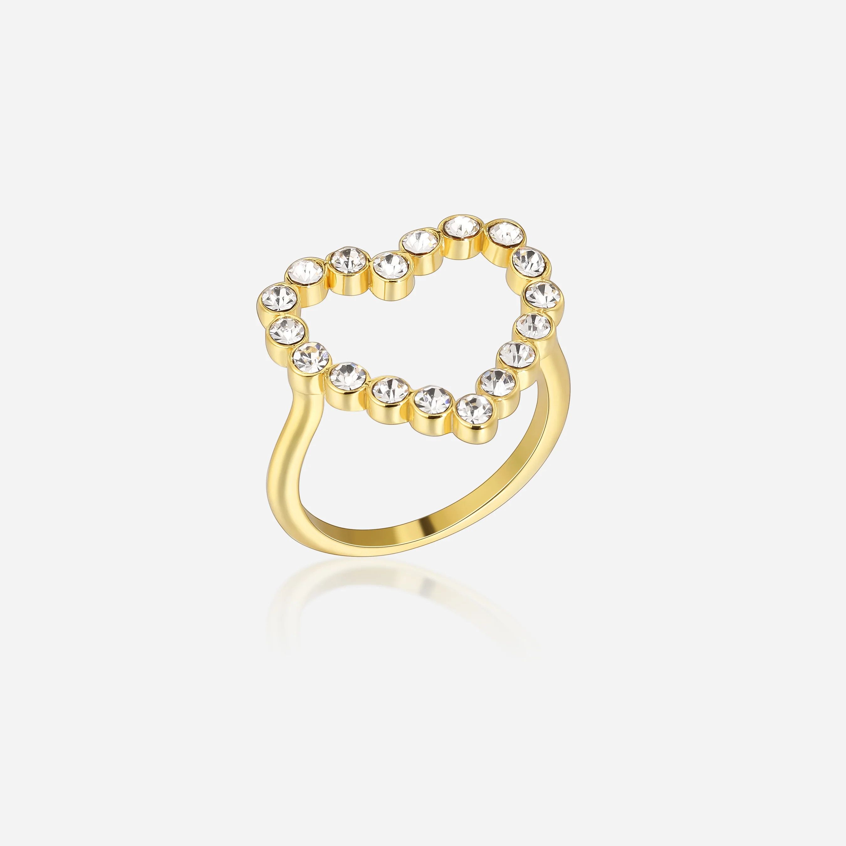 Anna Crystal Heart Ring | Victoria Emerson