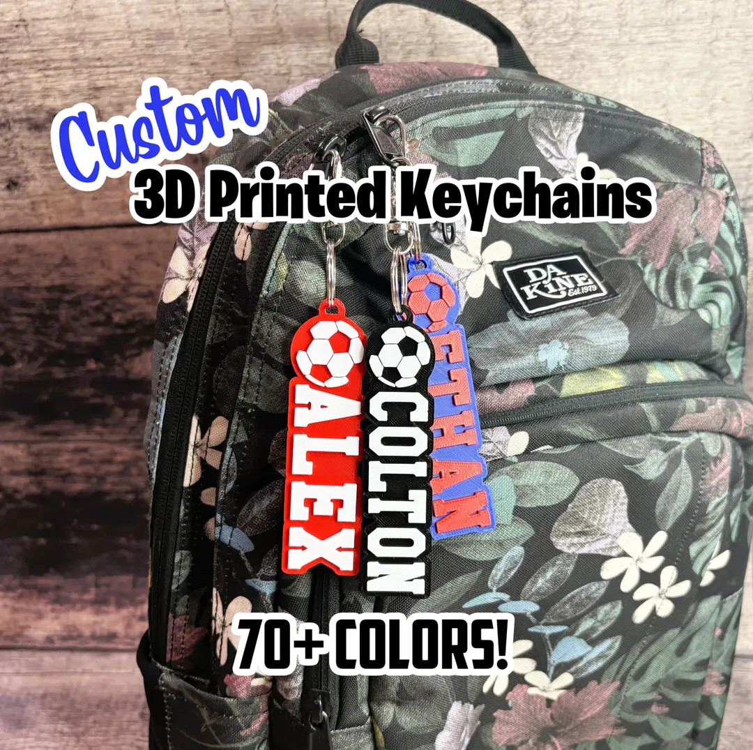 Custom 3D Printed Keychain - Soccer Keychain - Soccer Team Gifts - Team Keychain - Sports Gifts -... | Etsy (US)