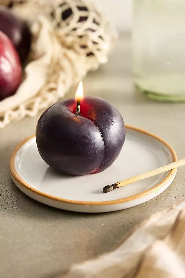 Happy Organics Plum Beeswax Candle | Terrain