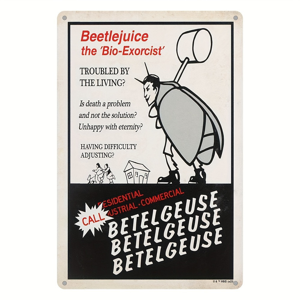 Beetlejuice Bio   Metal Tin Sign Vintage Uv Printed - Temu | Temu Affiliate Program