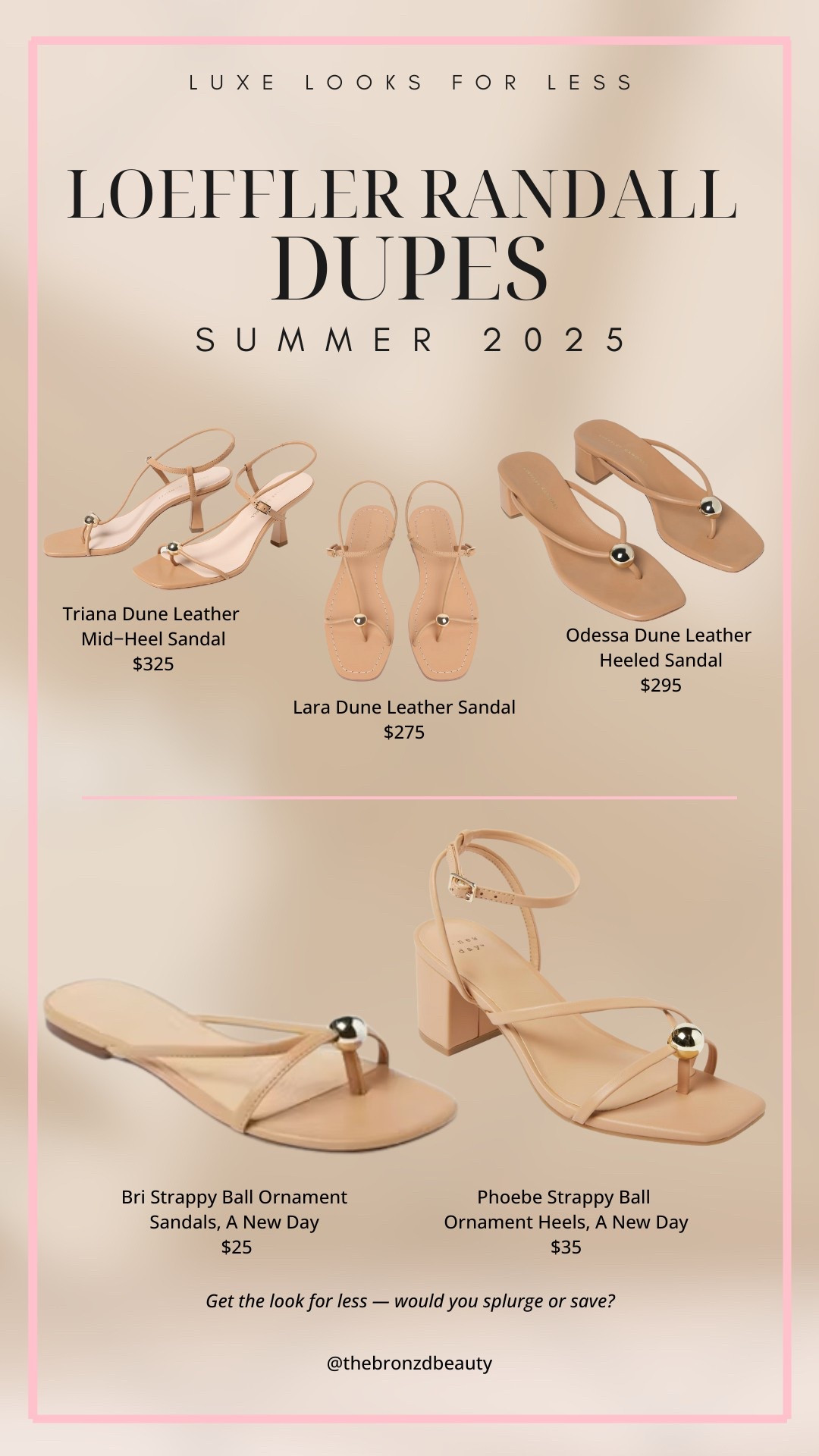Dupe Alert✨ Love the look of Loeffler Randall’s best-selling Triana, Lara, and Odessa sandals — but not the price? Here’s a roundup of the BEST Loeffler Randall sandal dupes for Summer 2025 — all under $50! Shop these luxe-look Target finds now and style your summer wardrobe on a budget.

#LTKFindsUnder50 #LTKShoeCrush #LTKSeasonal