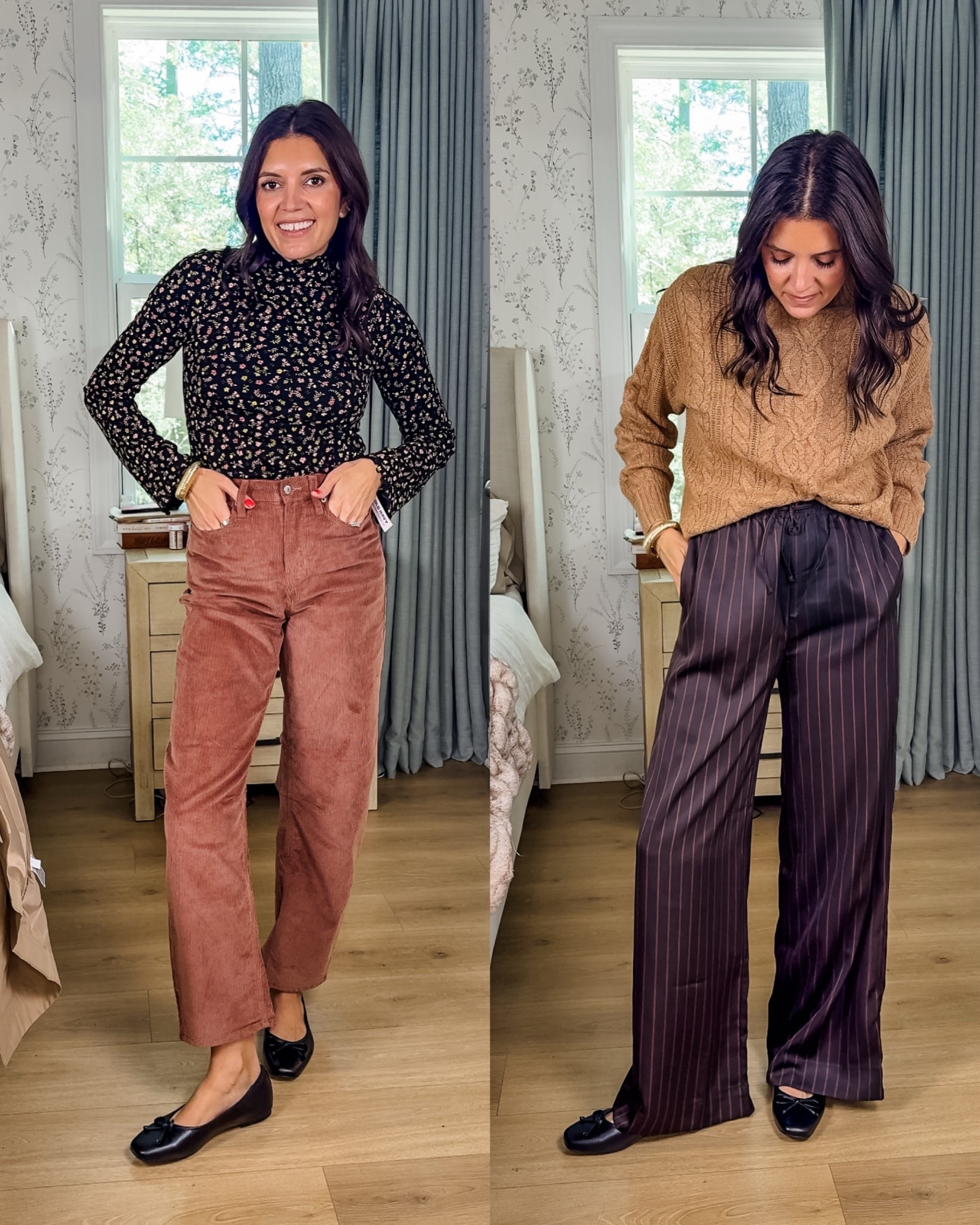 Elevated but comfortable Thanksgiving outfit ideas! The perfect outfit to wear to your in-laws for the holidays! 50% off ends today!! I’m 5’7” in a 2 tall in the corduroy, small tall in the satin pants.

#LTKOver40 #LTKTall #LTKSaleAlert