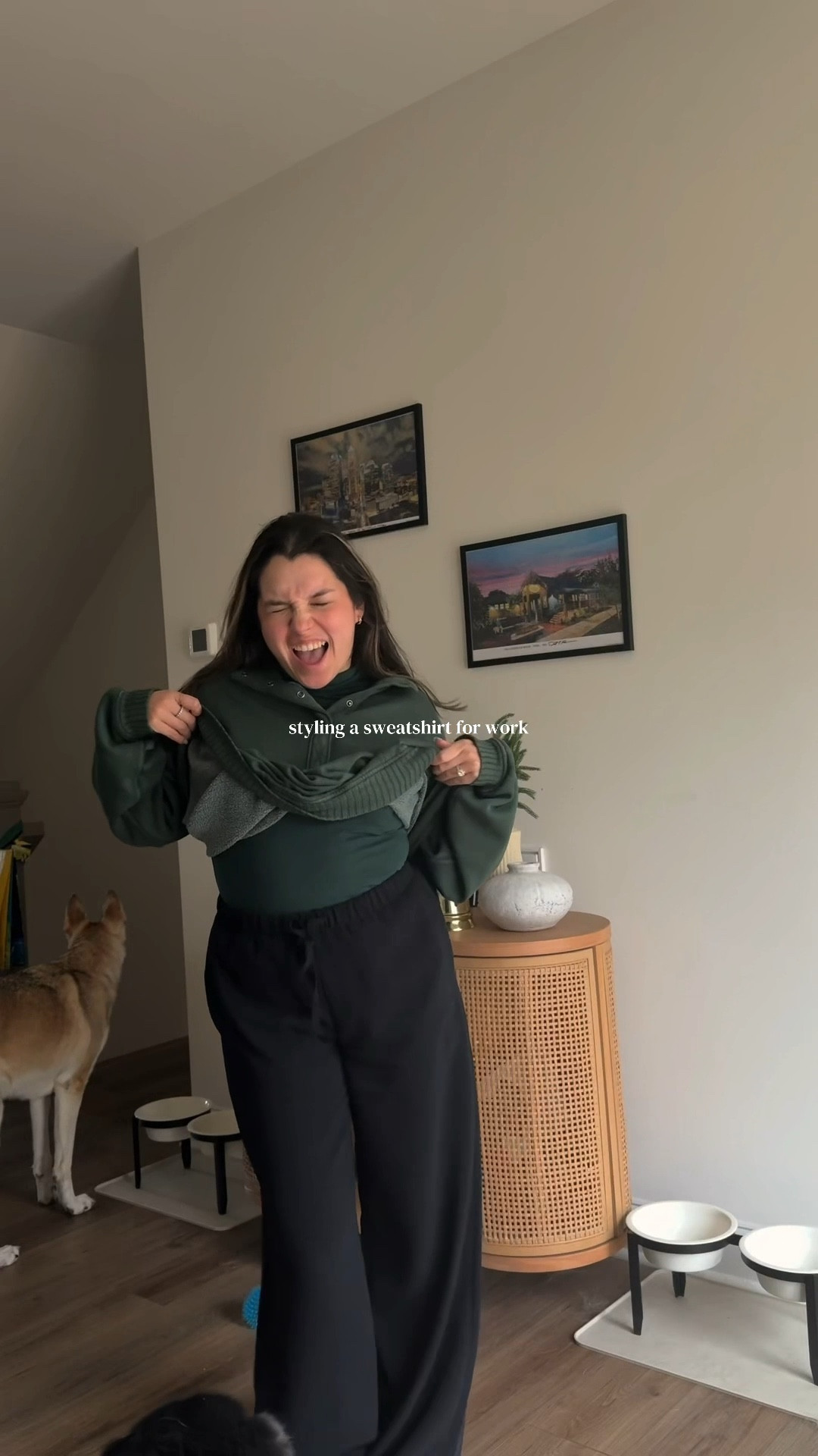How to style a sweatshirt for work

#LTKvlog #LTKootd #LTKWorkwear