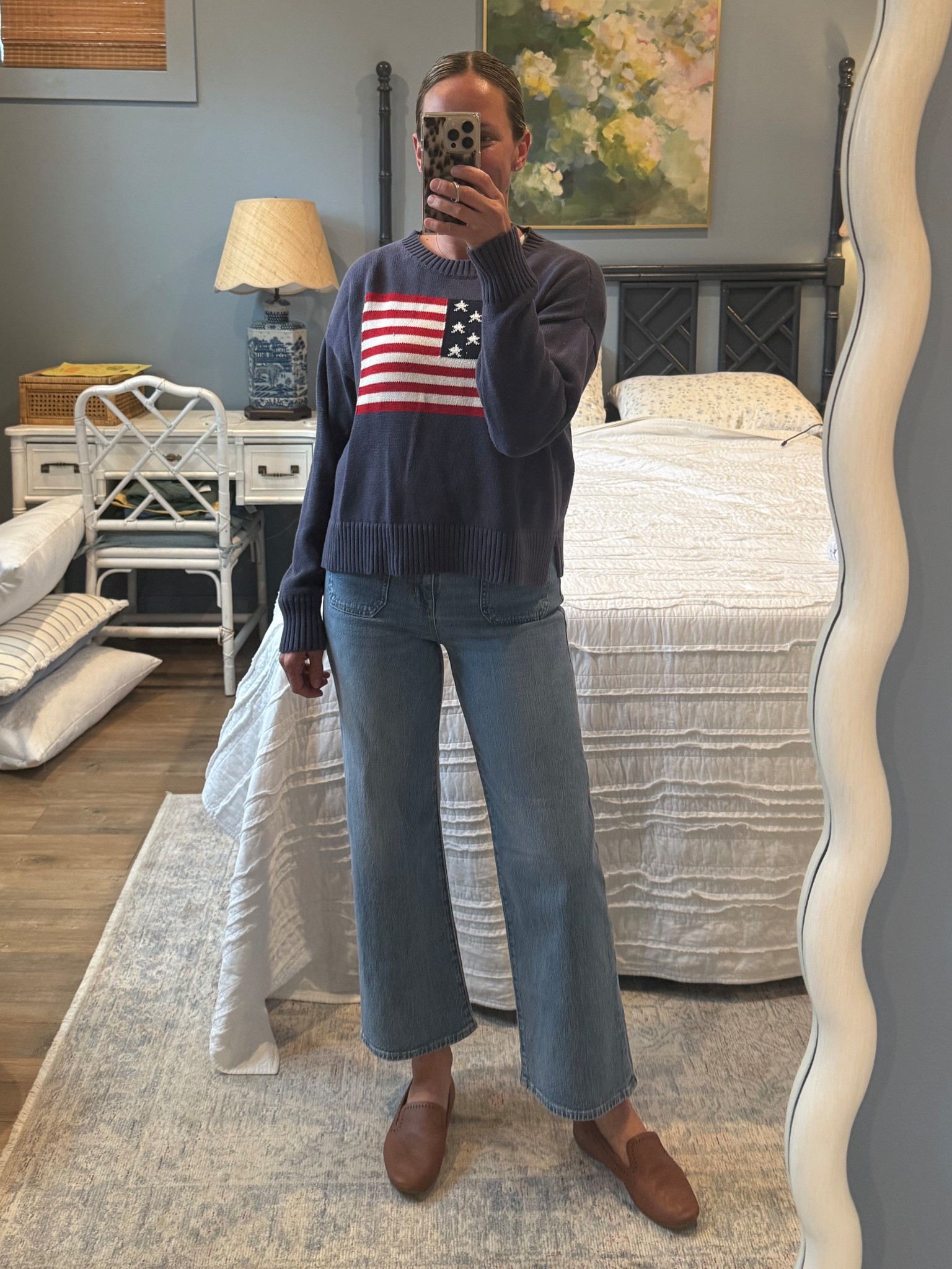 Size down in jeans, they run big! American flag sweater is currently on sale. I bought mine last year and love it.

#LTKSaleAlert #LTKSeasonal #LTKStyleTip