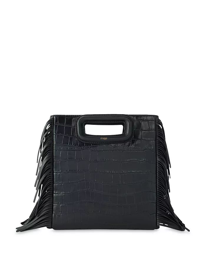 M Embossed Leather Bag | Bloomingdale's (US)