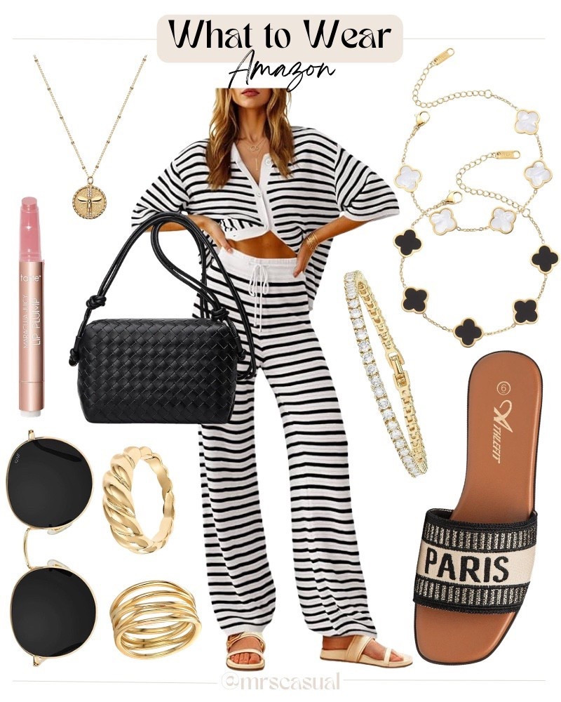 I’m obsessed with this black and white striped set… comfy but still looks put together 🖤 Would you wear it?

#LTKootd #LTKOver40 #LTKSeasonal