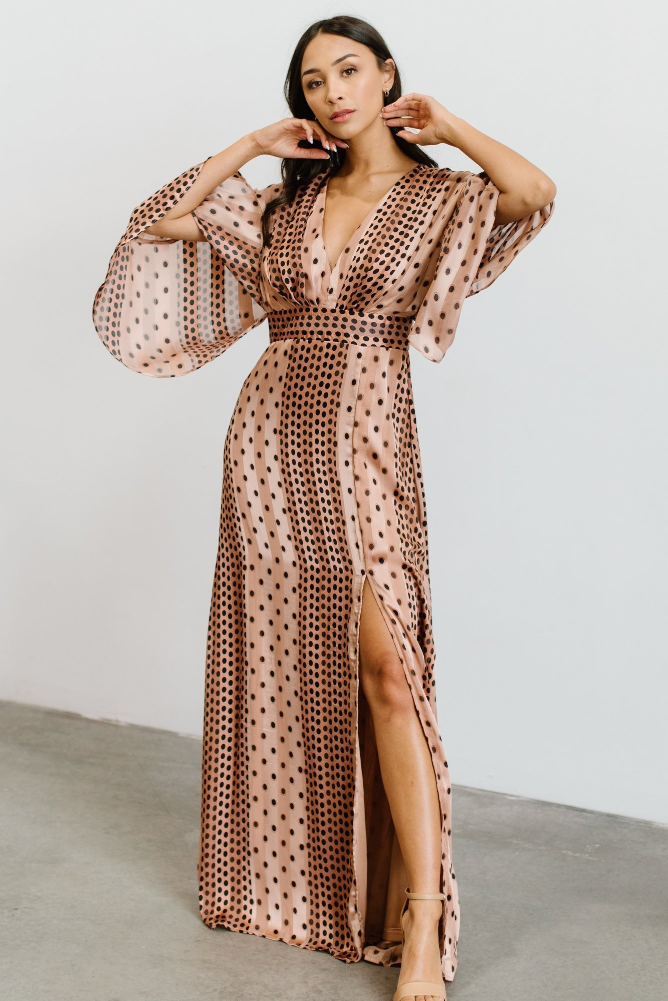 Blair Dotted Kimono Maxi Dress | Baltic Born