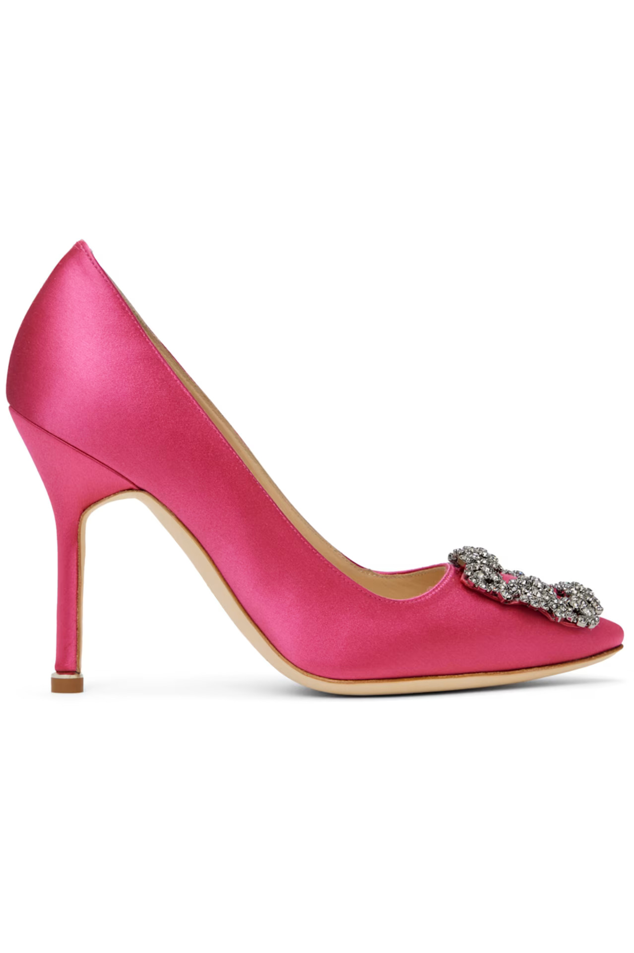 Manolo Blahnik - Pink Hangisi Heels | SSENSE
