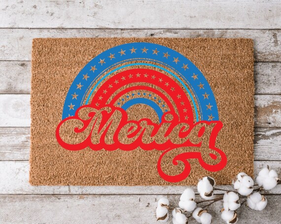 Welcome Mat | American Flag Doormat |Door mat | Funny doormat | American | Fourth of July | Summe... | Etsy (US)