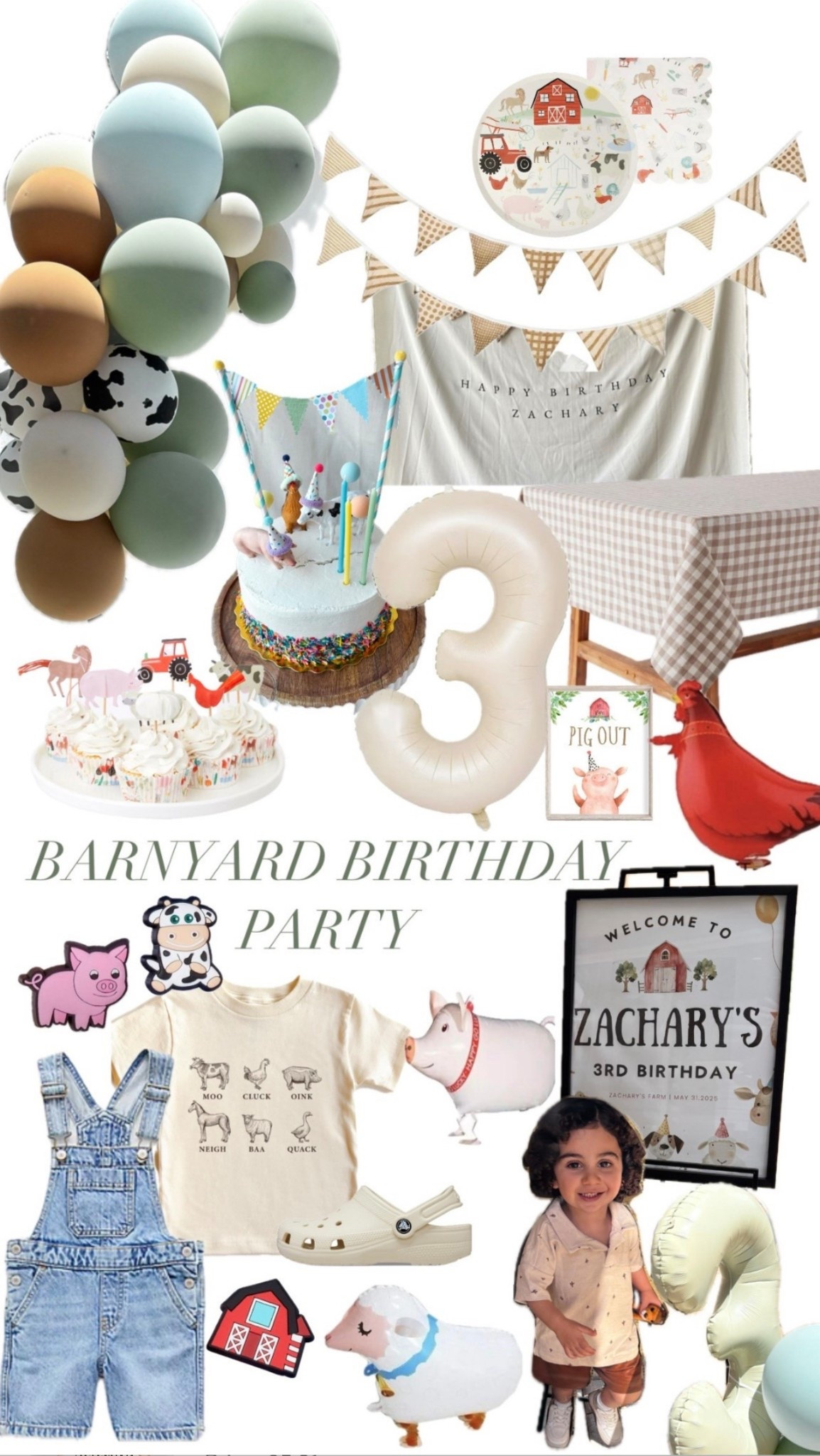Barnyard birthday theme for Zachary’s 3rd birthday! 🐓🐷🌾🐄

#kidsparty #toddlerbirthdays #toddlers #barnyardbirthday #birthdayparty #kidsfarmbirthday #farmbirthdaytheme #thirdbirthdayparty #etsy #etsyfinds #amazonfinds #amazonbirthdaydecor #afforsablefinds #animalcaketoppers #animalfarmbirthday #birthdaydecor #balloongarlands #tablecovers #targethome #targetfinds #toddlerstyle #toddleroveralls #toddlermusthaves #animalballoons #caketoppers #toddlercrocs #welcomesigns #tabledecor #birthdaygarlands 


#LTKmomlife #LTKKids #LTKBaby