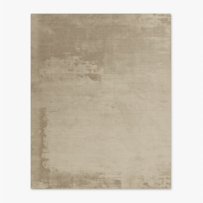 Lyla Handloomed Taupe Solid Performance Area Rug 8'x10' | CB2