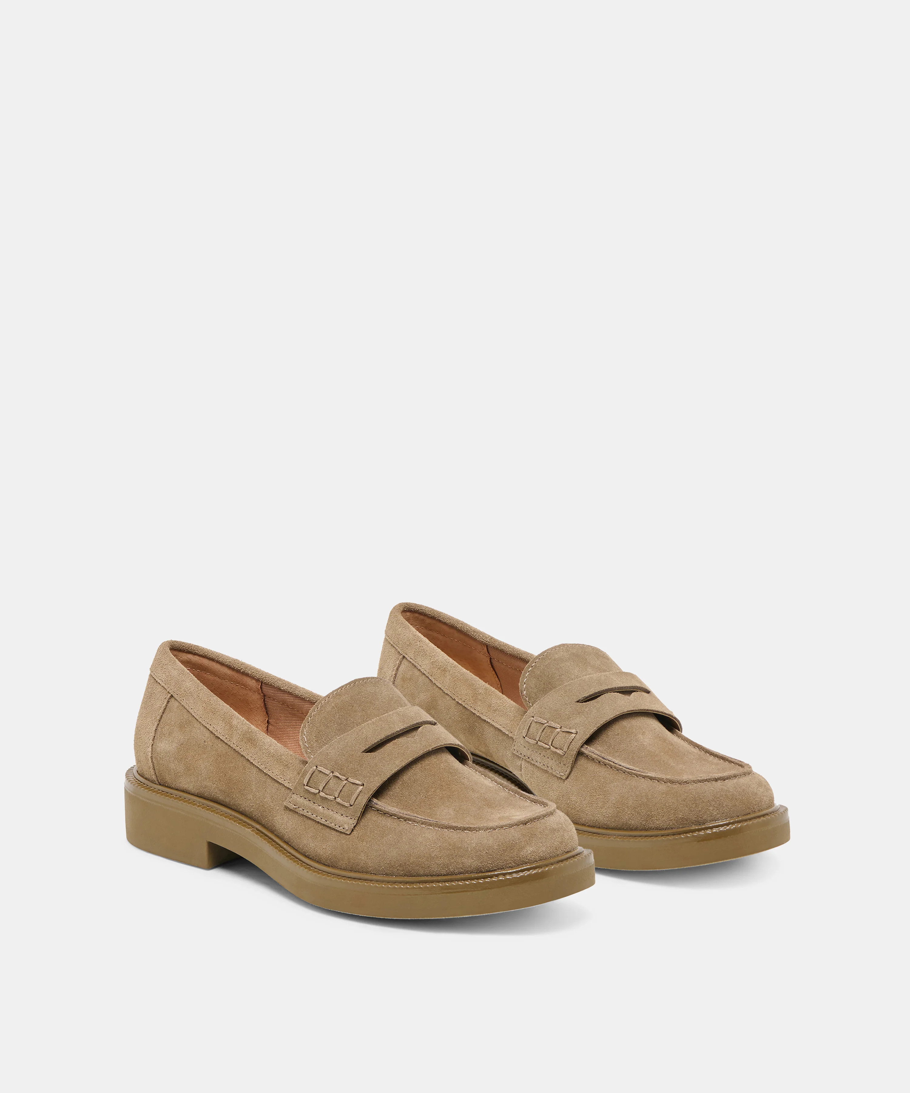 TIGGY Olive Suede Loafers | Dolce Vita | DolceVita.com