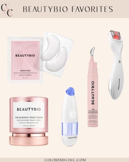 BeautyBio favorites I have loved in my skincare routine lately! Linking below their de-puffing eye patches, facial cream, under eye tool, microneedling tool and pore cleansing tool!

#LTKbeauty