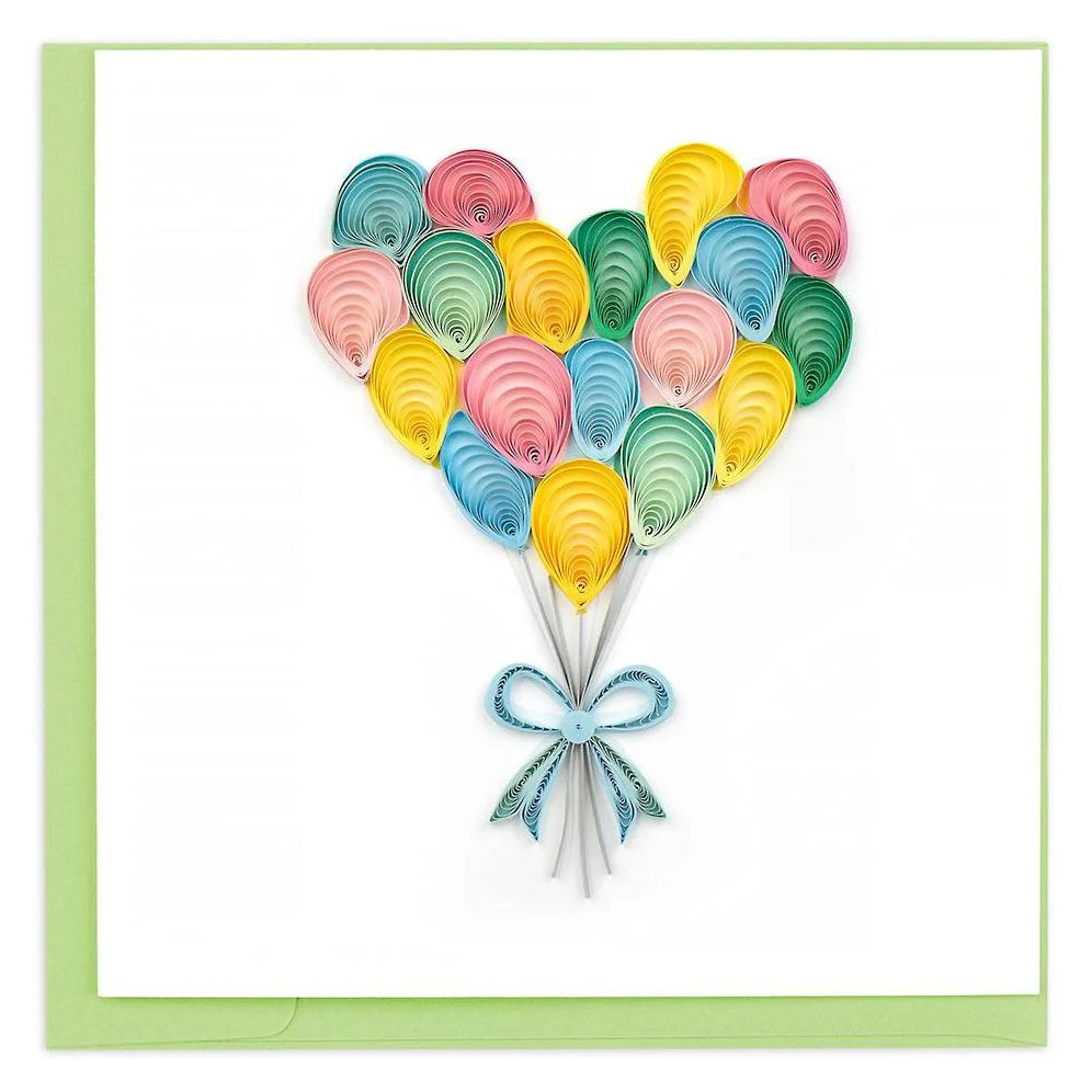 Quilling Heart Balloon Bunch Card | Paper Source