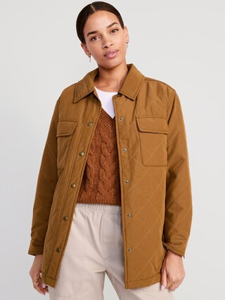 Quilted Utility Shacket for Women | Old Navy (CA)
