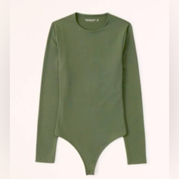Olive Green Abercrombie Long Sleeve Bodysuit - Small | Poshmark