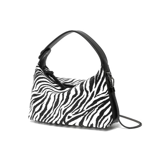Tarvione Zebra Purse Hobo Slouchy Shoulder Bag Striped Animal Print Small Top Handle Handbag for Women Spring Summer 2026(Black and White) | Amazon (US)