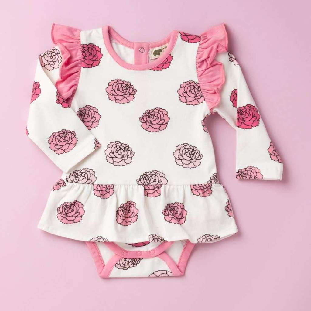 Long Sleeve All Dressed Up Ruffle Bodysuit | Monica + Andy