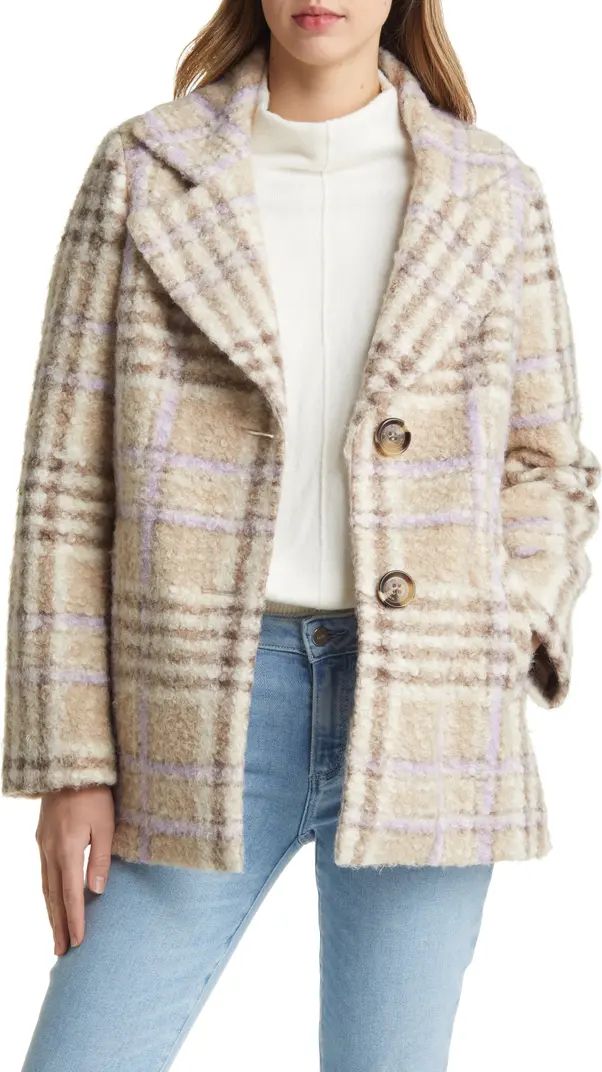 Sam Edelman Plaid Teddy Jacket | Nordstrom | Nordstrom