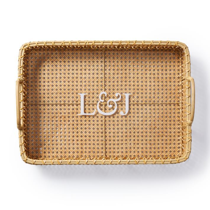 Natural Rattan Rectangle Serving Tray | Mark and Graham