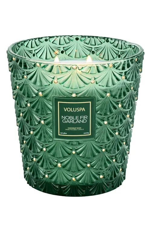 Noble Fir Garland Three-Wick Hearth Candle | Nordstrom