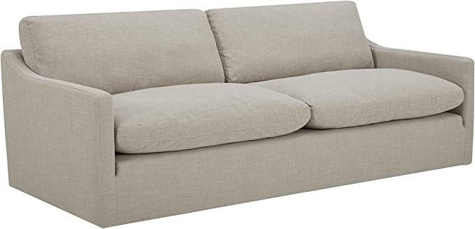Amazon Brand – Stone & Beam Rustin Contemporary Deep-Seated Sofa Couch, 89"W, Flax | Amazon (US)