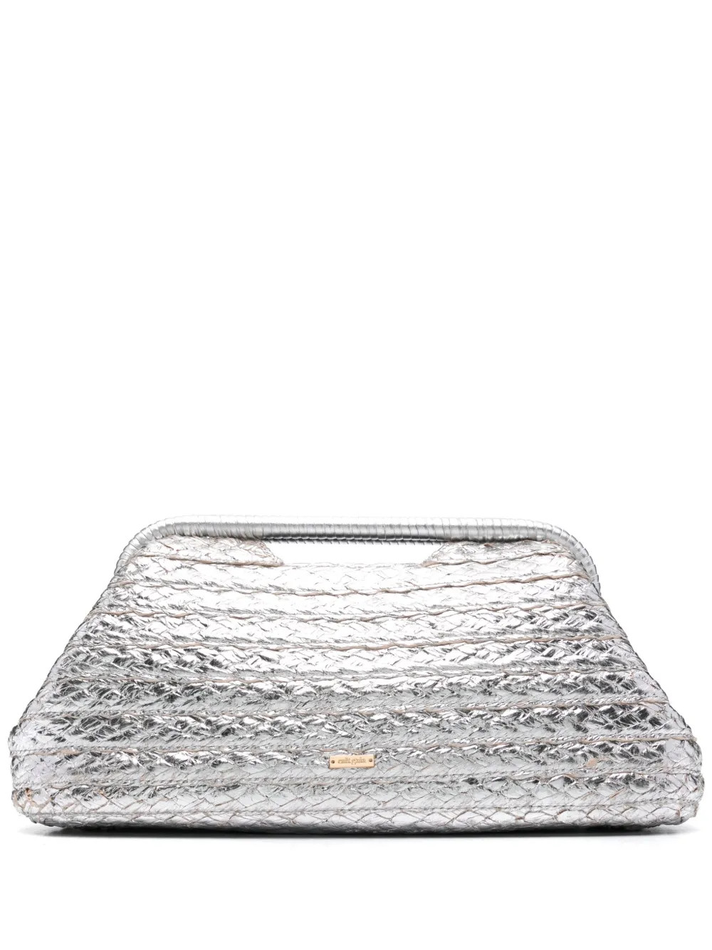 Cult Gaia Large Aurora metallic-effect Clutch Bag - Farfetch | Farfetch Global
