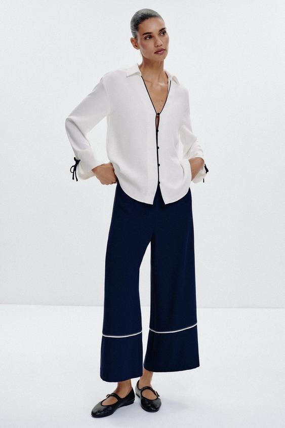 CONTRAST TRIM SHIRT | Zara US