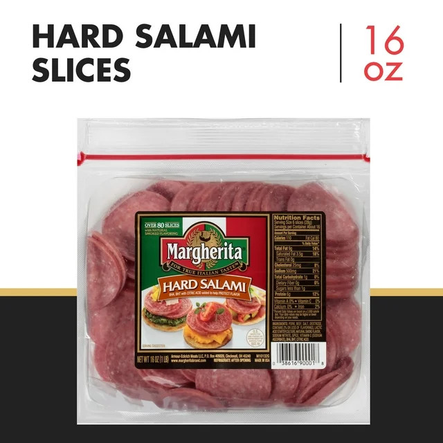Margherita Sliced Hard Salami, 16 oz | Walmart (US)
