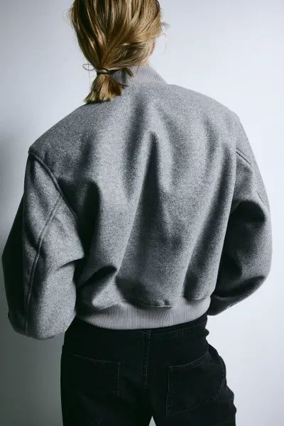 Felted bomber jacket | H&M (UK, MY, IN, SG, PH, TW, HK)