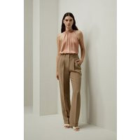 LILYSILK Womens Silk Top Sleeveless - Quartz Rose Natural Silk - Organic Pleated Neckline Tops XL | LilySilk