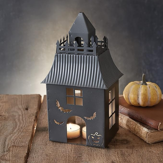 CTW Home Collection Metal Dracula's Tower Halloween Luminary, 10-inch Height, Holiday Season Deco... | Amazon (US)