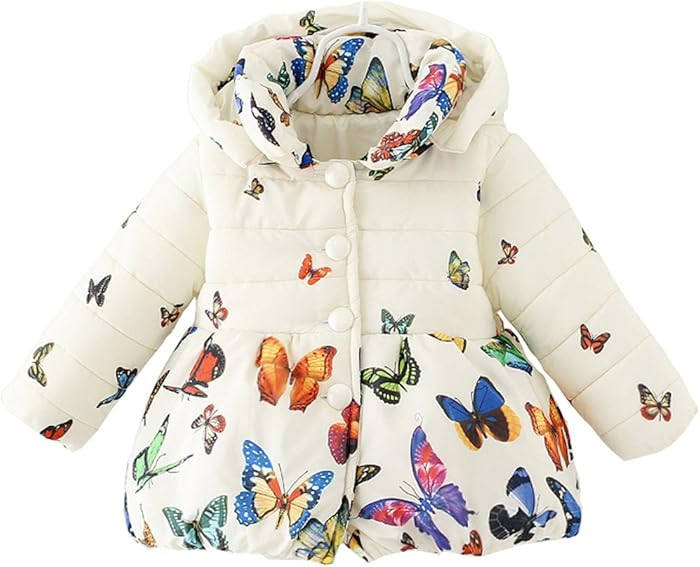 MINKIDFASHION Baby Girls Winter Autumn Warm Butterfly Little Kids Toddler Jacket Coat | Amazon (US)