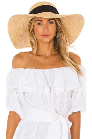 Hat Attack Avalon Sunhat in Natural & Black from Revolve.com | Revolve Clothing (Global)